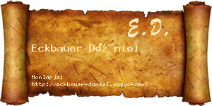 Eckbauer Dániel névjegykártya